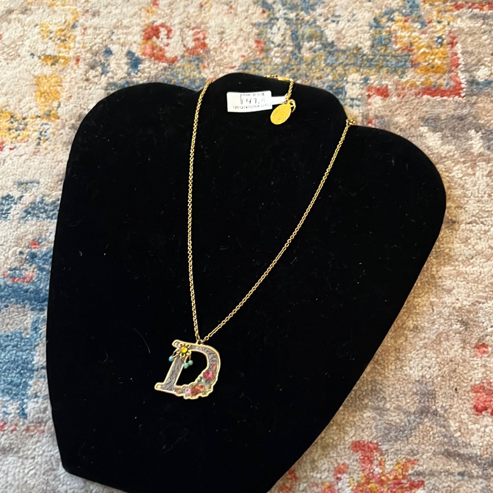 Michal Negrin “D” Gold Necklace